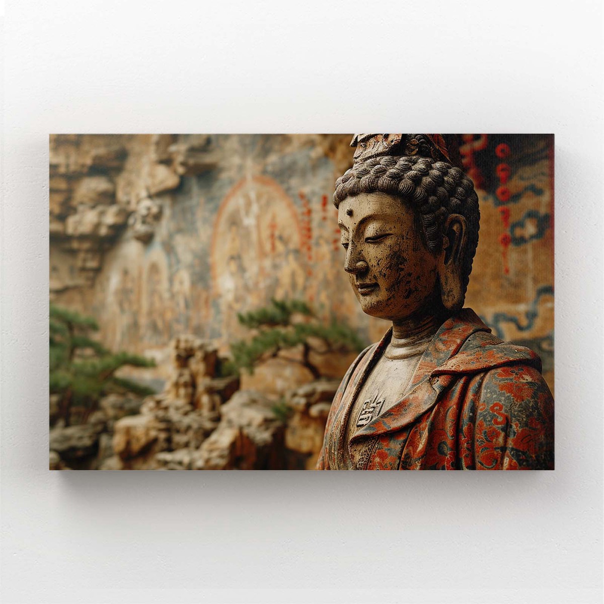 Framed Buddha Canvas Wall Art