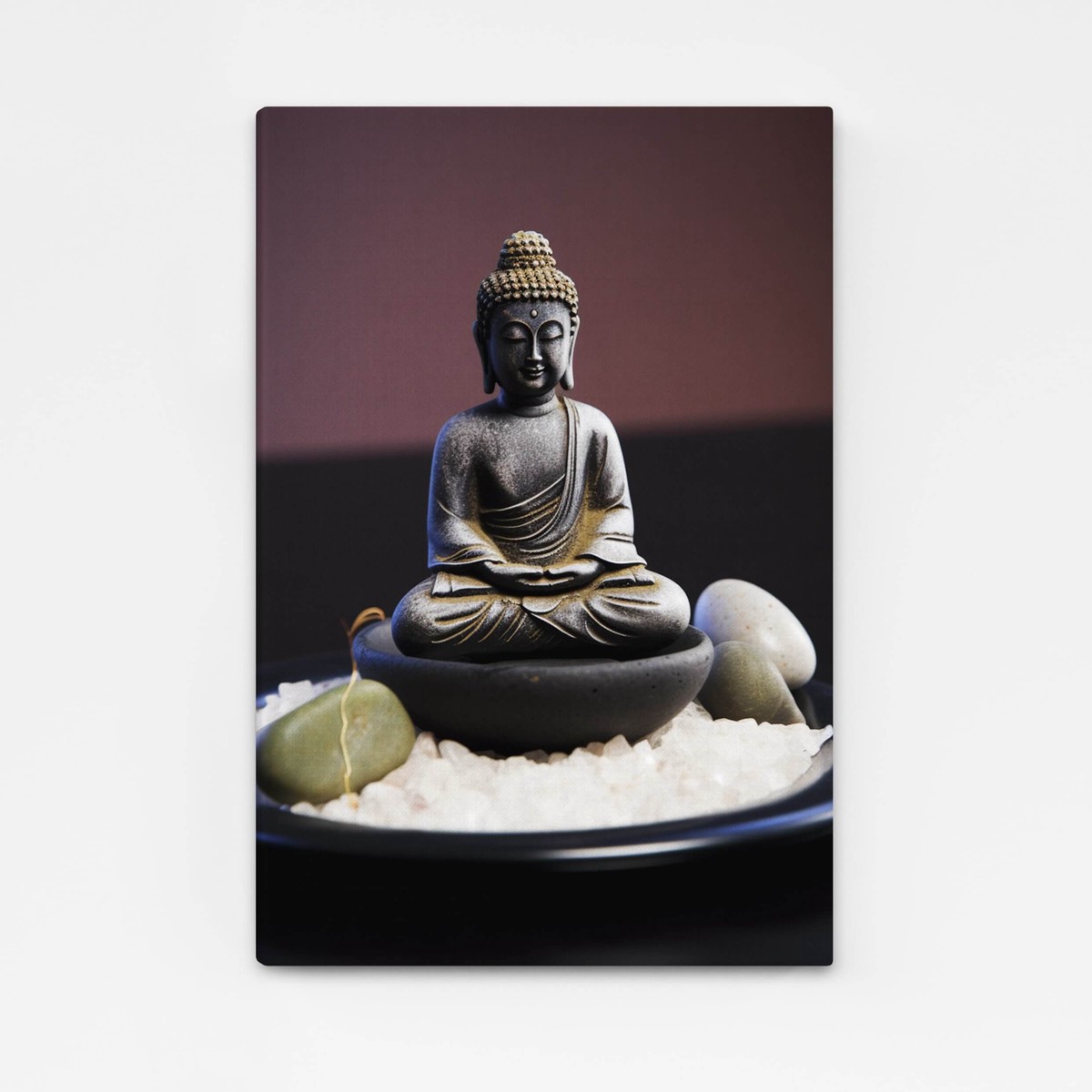 Silver Buddha Canvas Wall Art