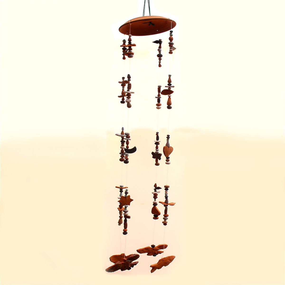 Handcrafted Bhaktapur Ceramic Wind Chimes- Double Fish