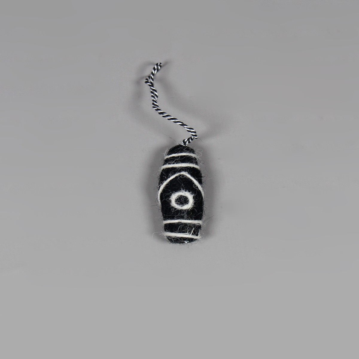 Felt Dzi Bead Hanging Charm Decor