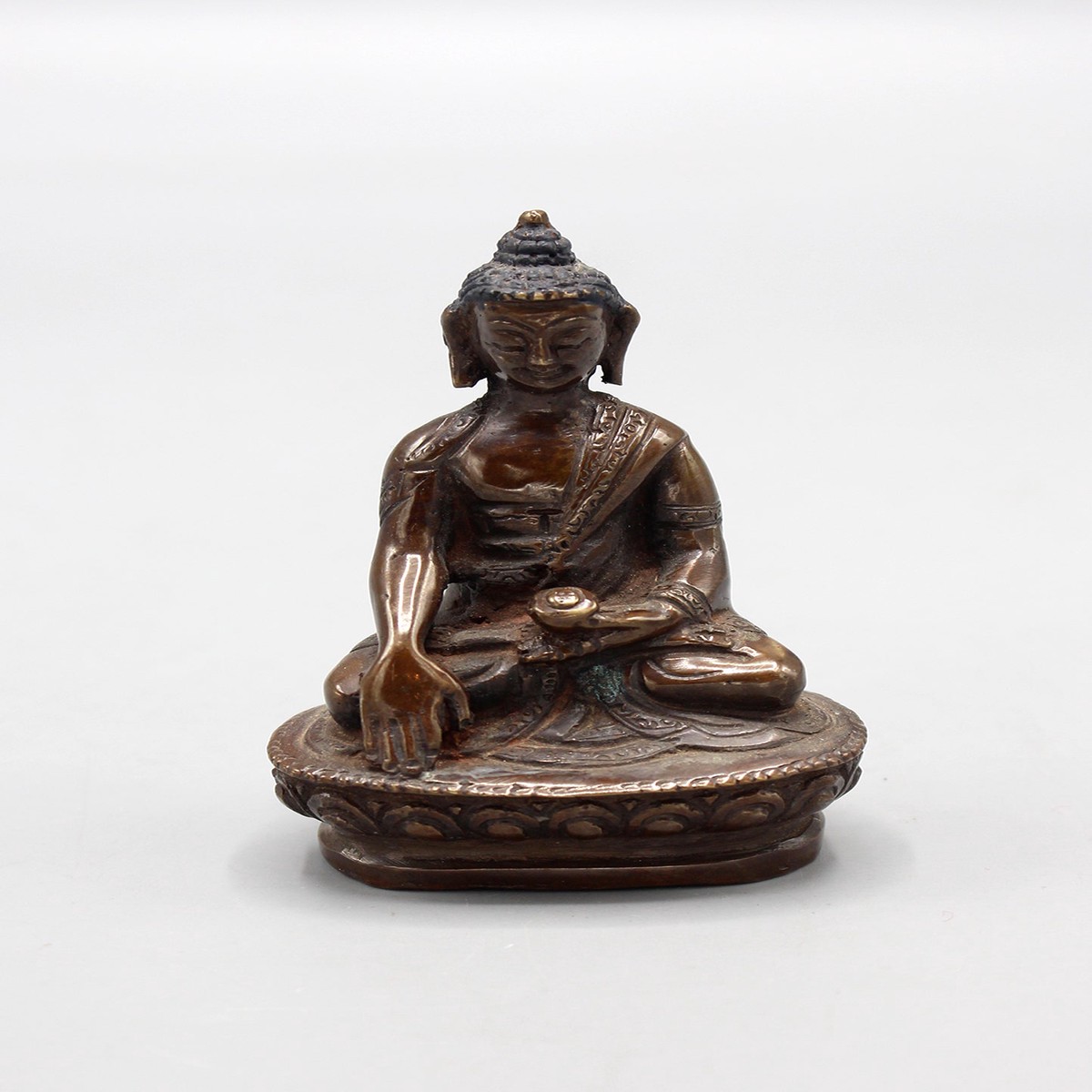 Copper Oxidized Shakyamuni Buddha Statue 3"