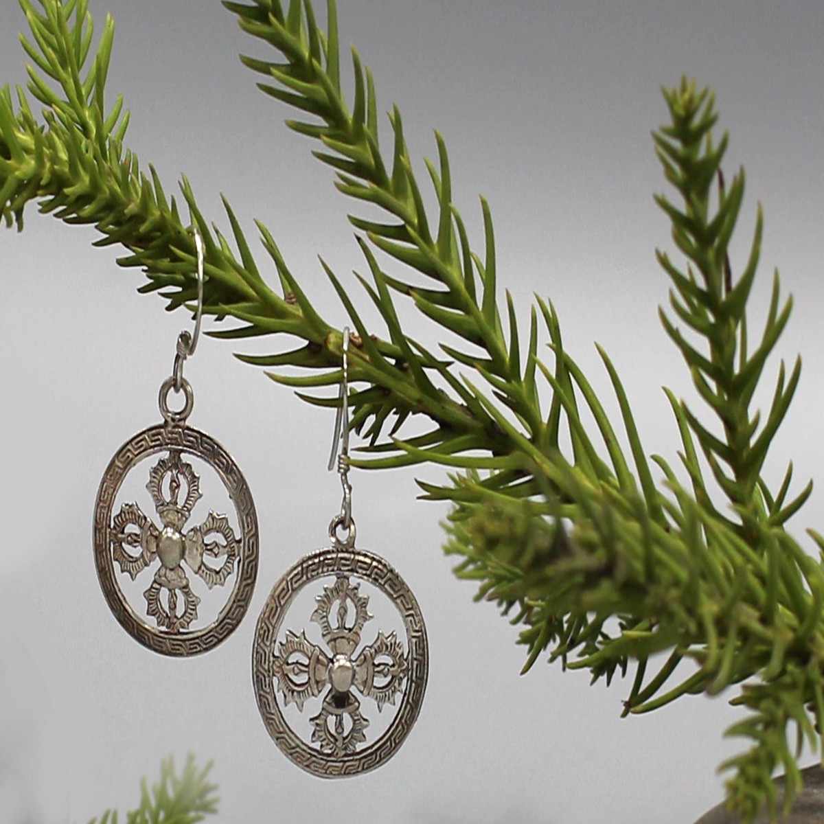 Dorjee Dangle Silver Earrings