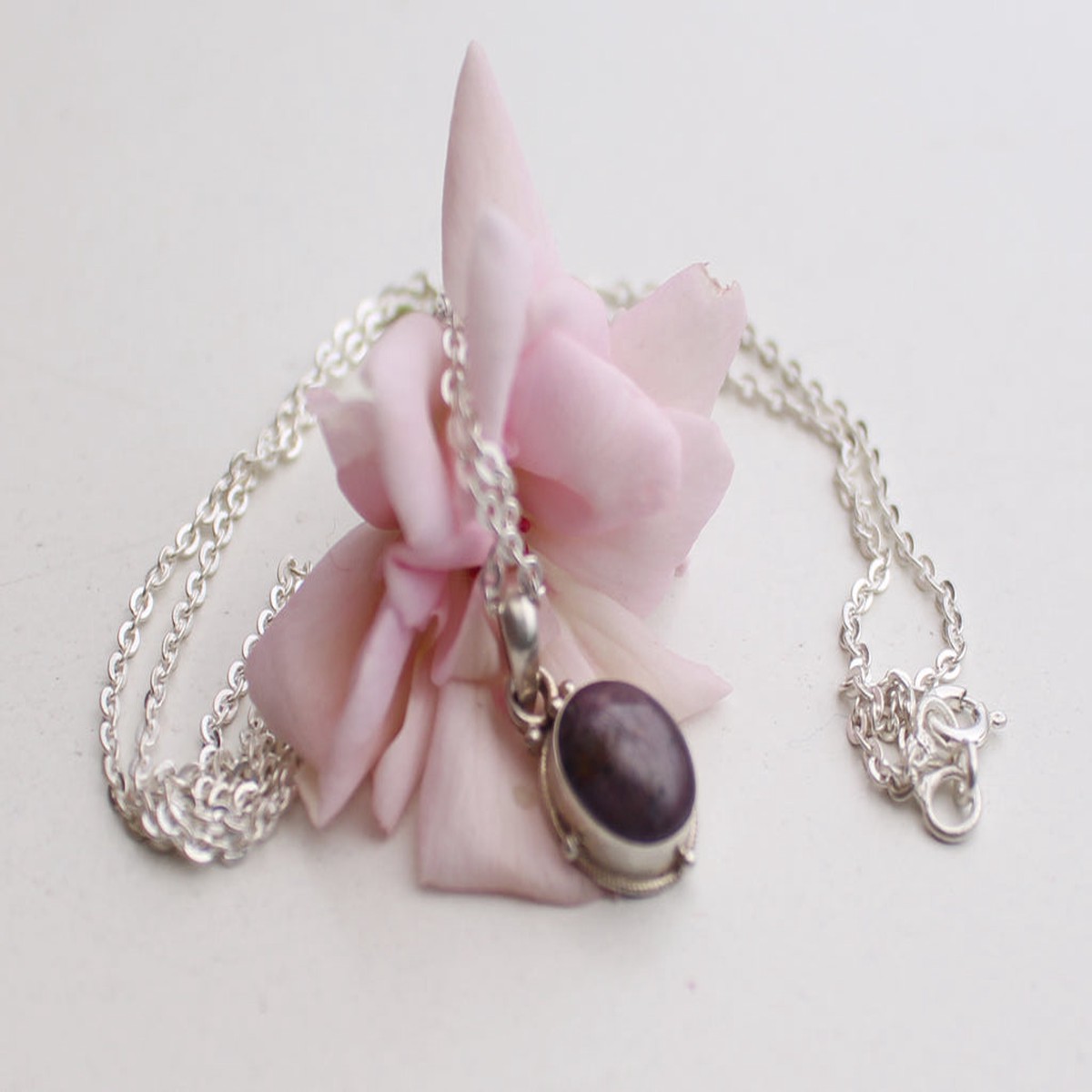 Gorgeous Ruby Stone 925 Silver Sterling Pendant