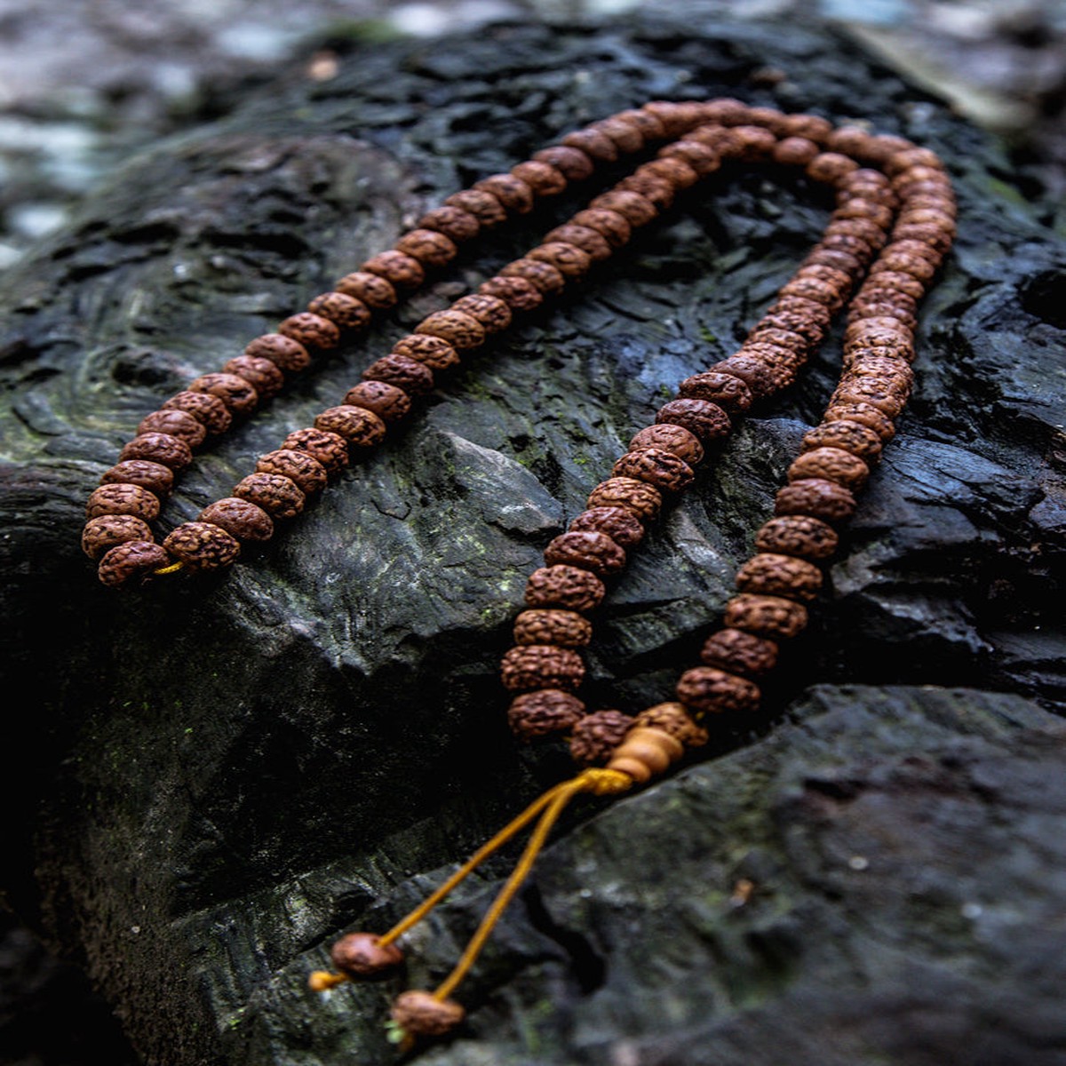 Rudrakshya Flat Beads Prayer Mala