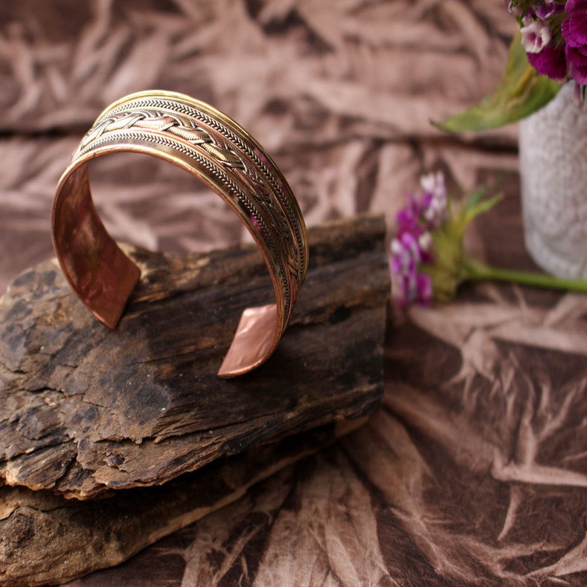 Three Metal Astrological Bangle
