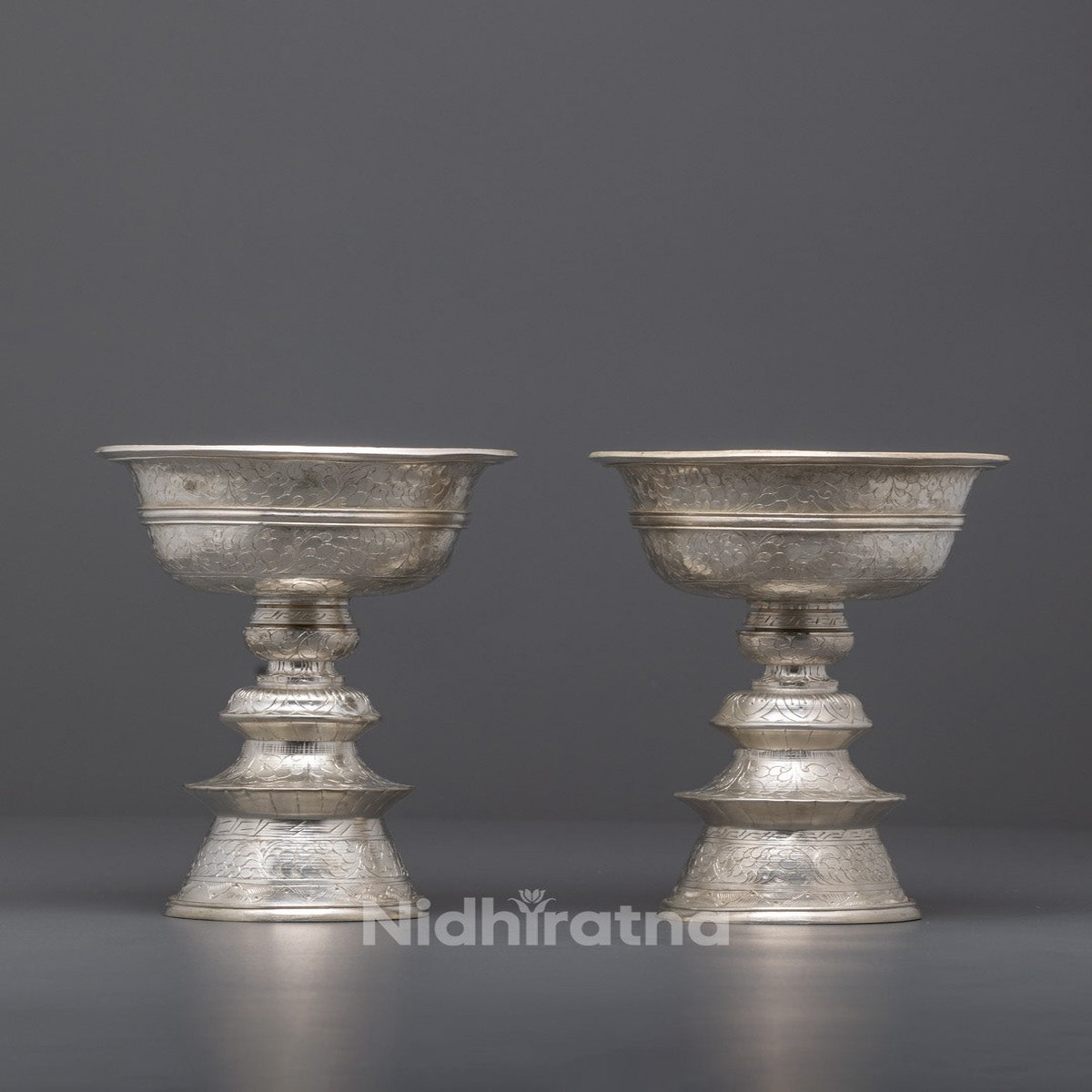 Silver-Plated Double Butter Lamp