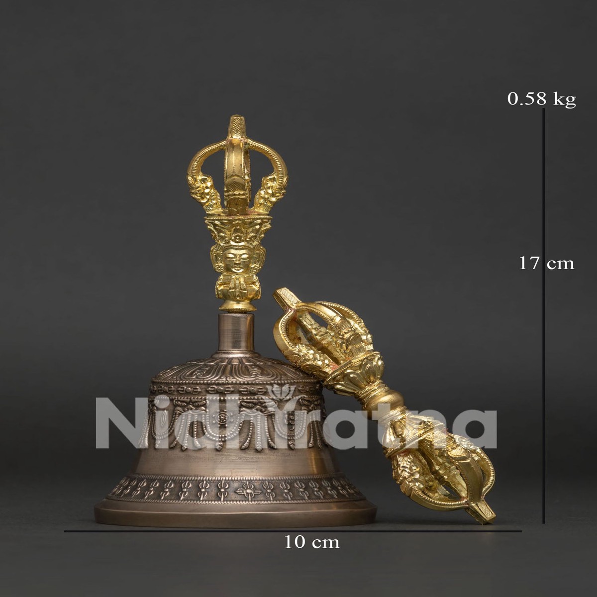 Vajra and Bell Set | Handcrafted Buddhist Ritual Objects
